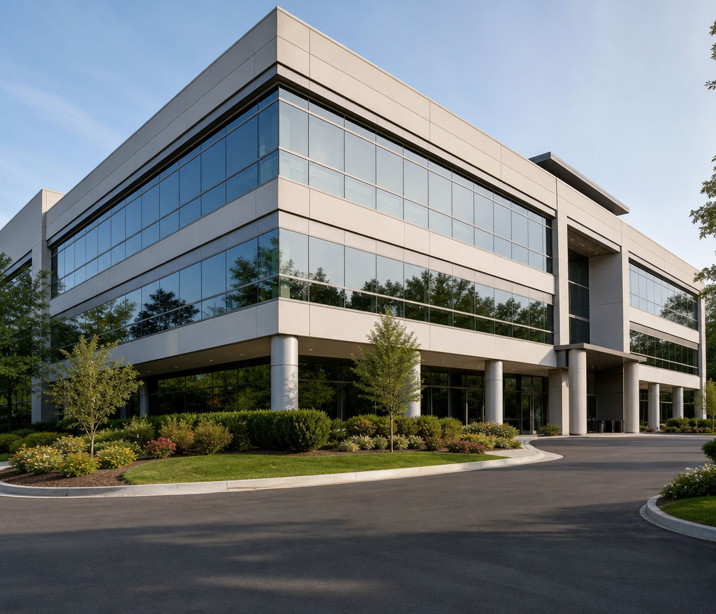 Modern commercial building exterior